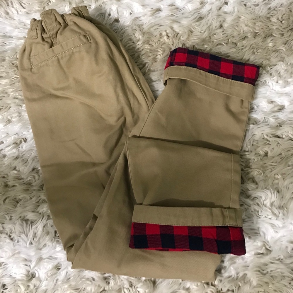 Lands End Boys Khaki Lined Classic Fit